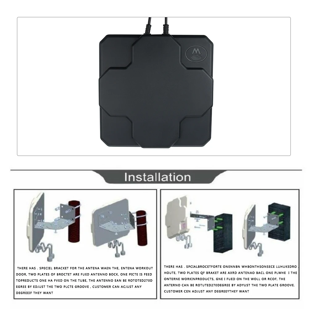 Наружная антенна MIMO 4G LTE 2 * 22dBi двойная поляризационная панельная разъем с