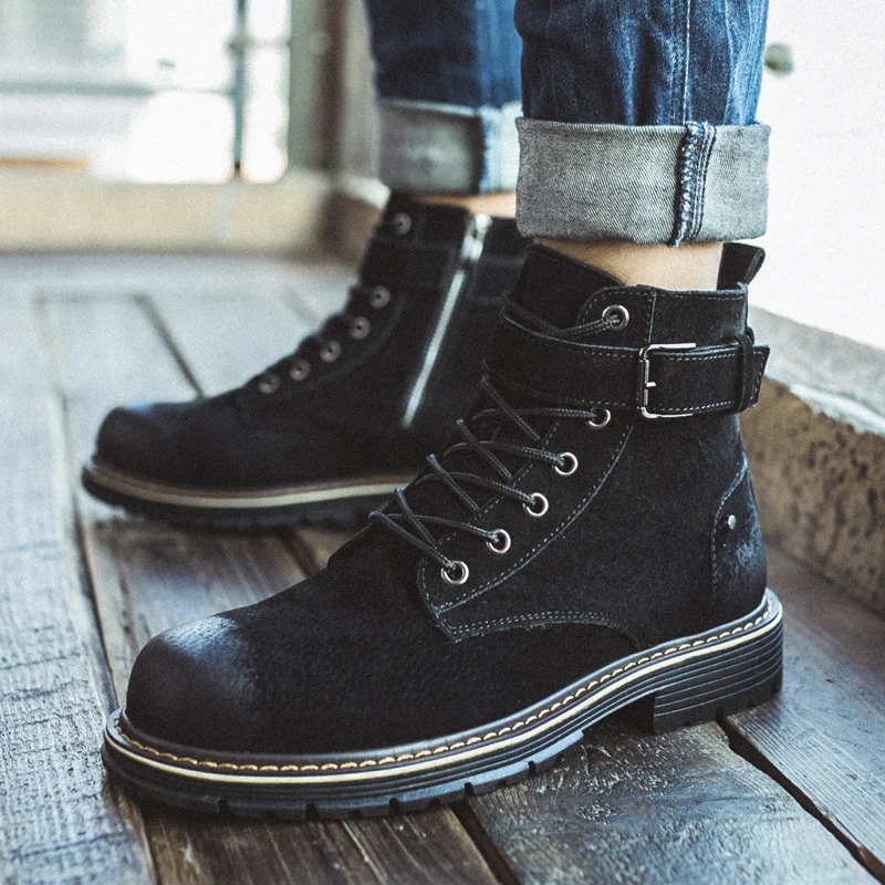 Британский модный мужской дезерты уличные рабочие ботинки военные bota masculina из