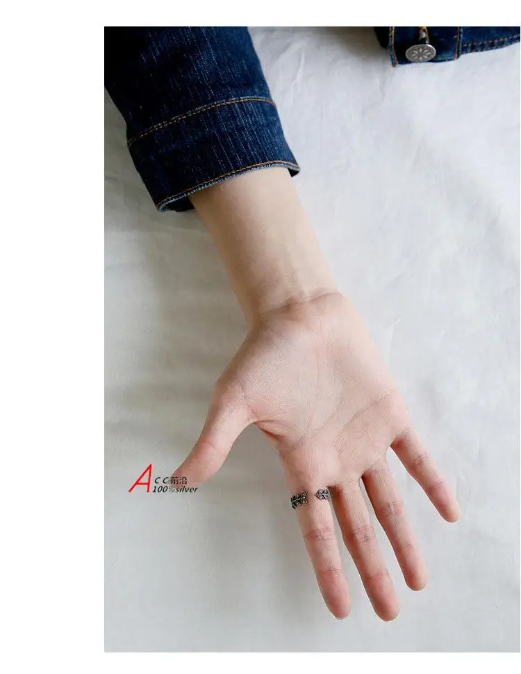 Богемные винтажные серебряные лист Кристальные кольца для женщин панк большие