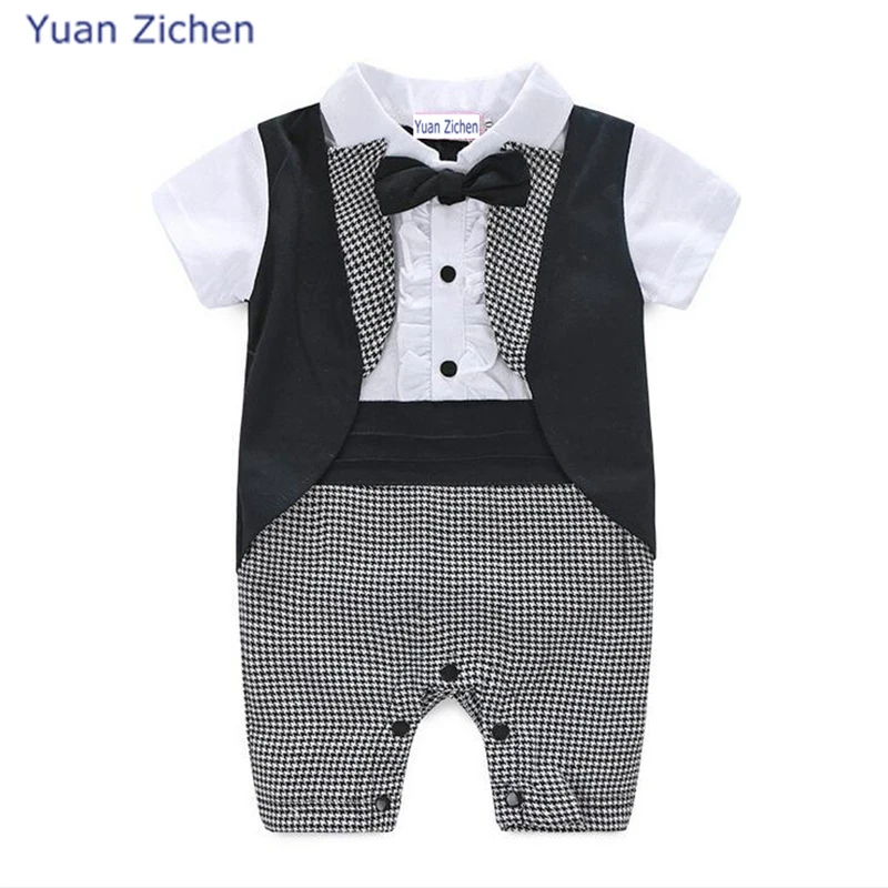 Летний детский костюм новый хлопок короткий рукав для маленьких мальчиков