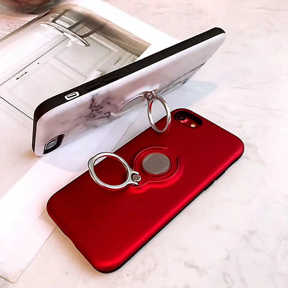 KISSCASE роскошный держатель телефонного звонка чехол для iPhone 7 X XS Max XR мрамор Sotf ТПУ