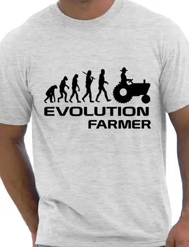 Мужская футболка Evolution Of фермерское хозяйство подарок больше размеров и