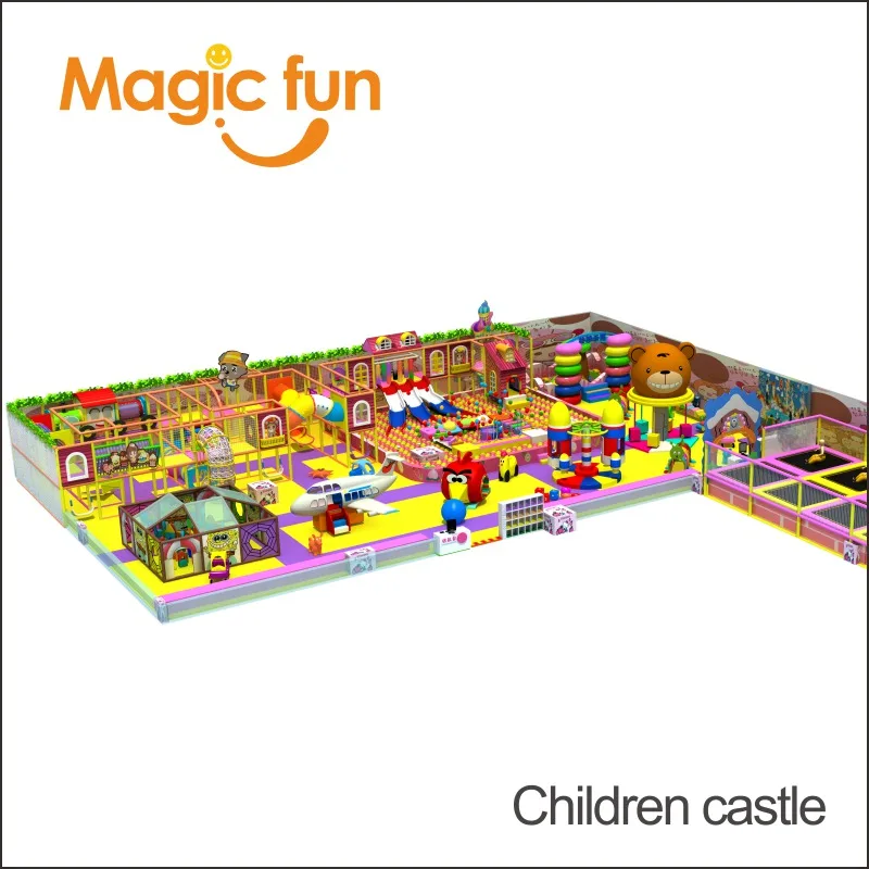 Детская крытая игровая площадка MAGIC FUN прекрасная мягкая фабрика конфетная
