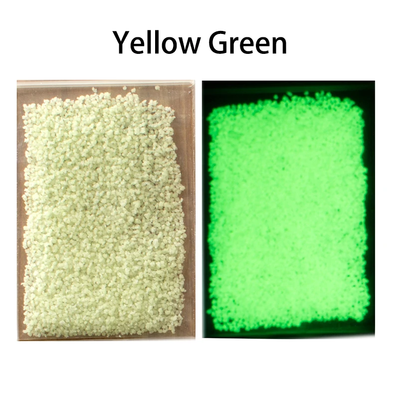 Yellow-Green 10 г украшение для свадебной вечеринки светящийся гравий фосфоресцирующий песок аквариум флуоресцентные частицы звездное небо флуоресцентный песок - Цвет: Yellow-Green