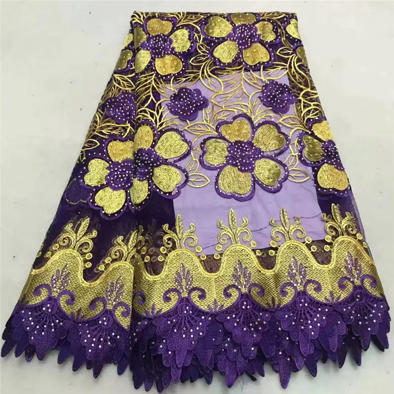Tulle Embroidered Net Lace African French Laces Fabrics High Quality Nigerian 2018 With stone A1309 | Дом и сад