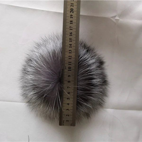 DIY 15-16 см большие помпоны из лисьего меха элегантные меховые шарики для вязаной шапки зимние шапочки и брелок и шарфы помпоны из натурального меха