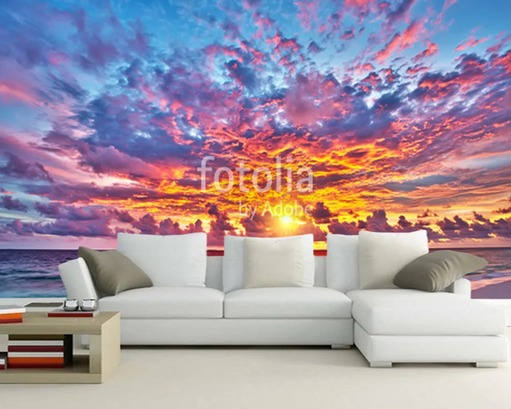 Custom beach wallpaper murals Maldives in the ocean natural landscape mural for living room bedroom background papel de parede |