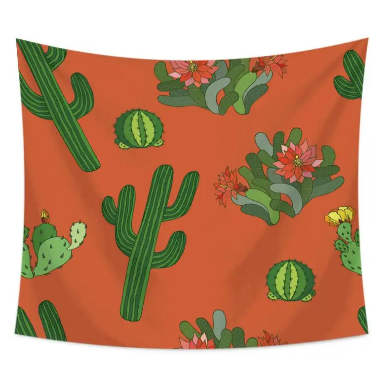 8 Cactus tapestry wall hanging home decor printing tablecloth bed sheet beach towel for party wedding decoration background - Цвет: 8