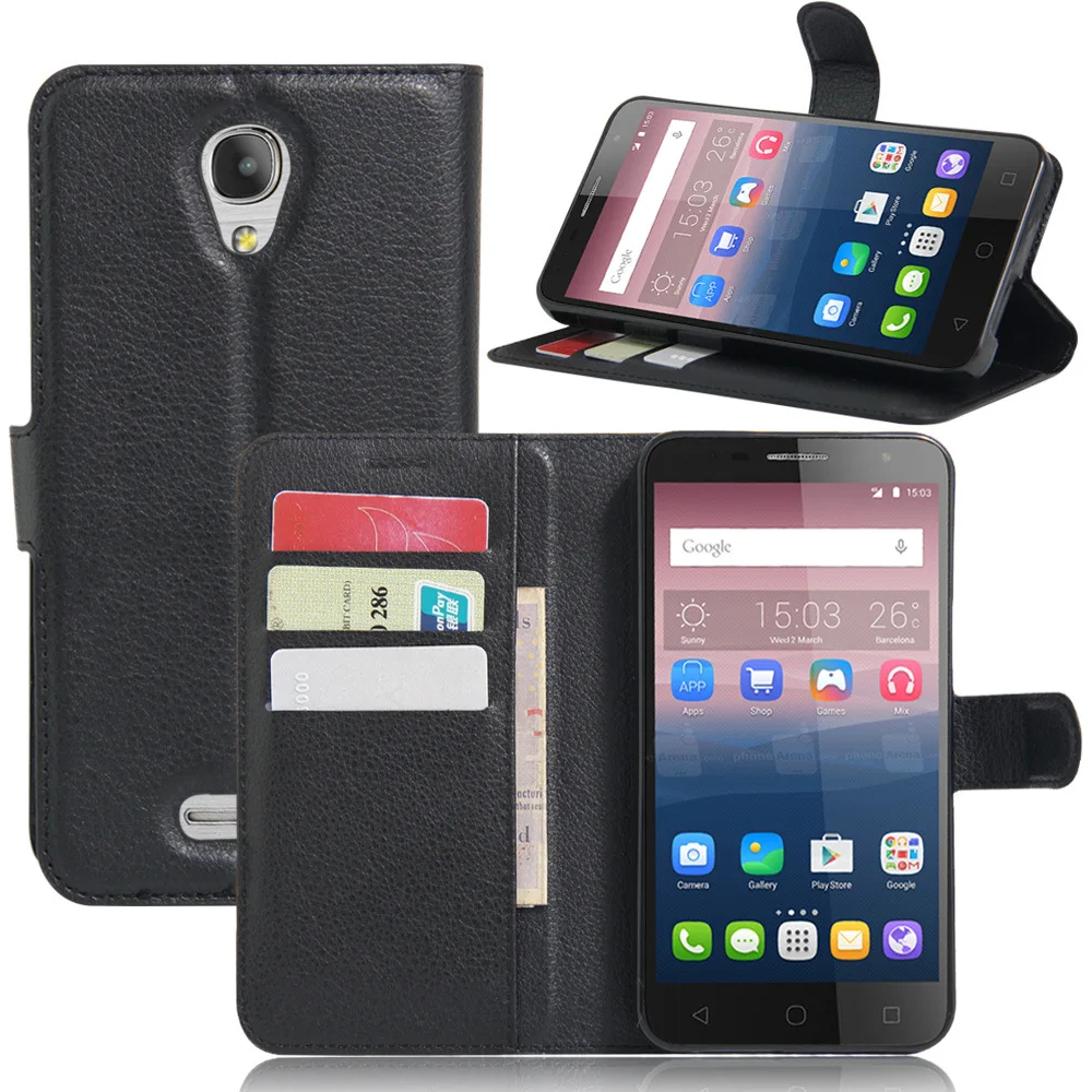 AtomBros Luxury Wallet Flip Leather Case For Alcatel Pop 4 5051D/Pop Plus 5056D Cover Kickstand Phone Cases Shell Skin Capa | Мобильные