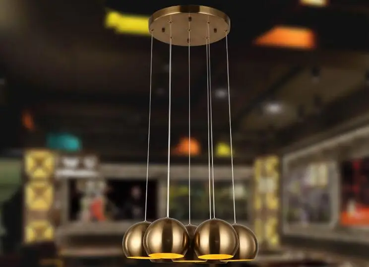 Винтажная Подвесная лампа 7 головок промышленное освещение в клетку Современная