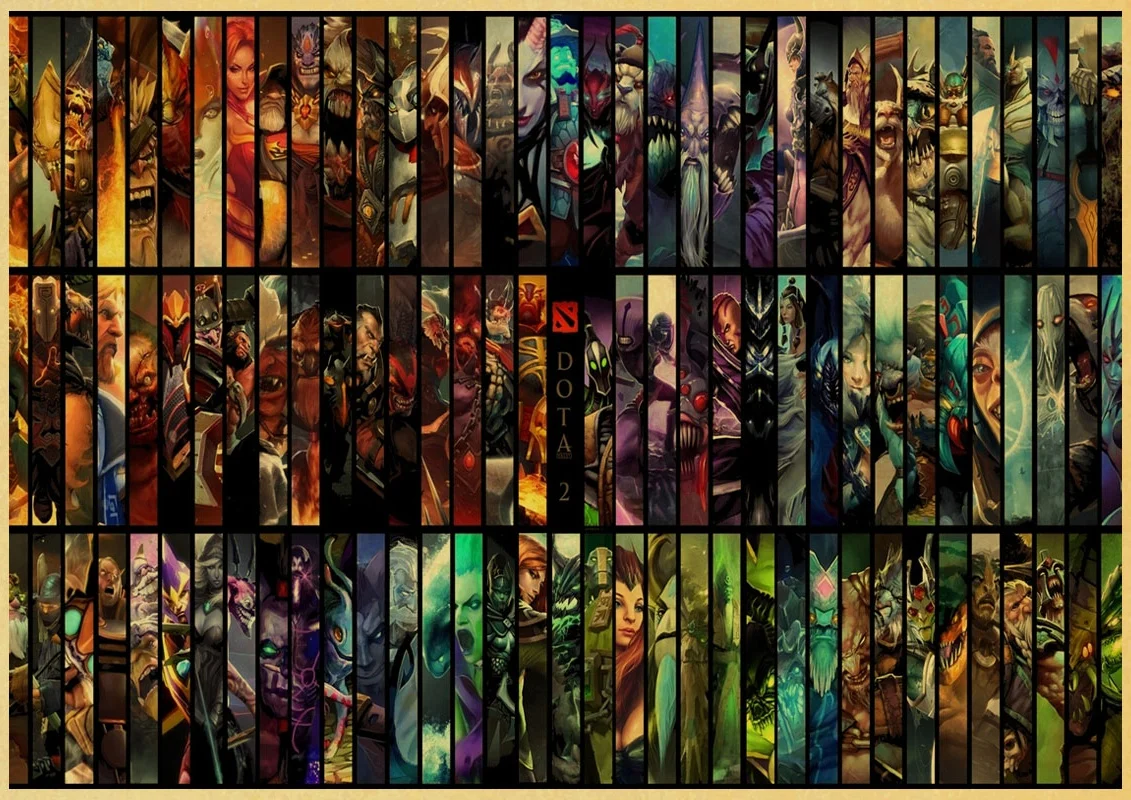 DOTA 2 ретро постер винтажный на стену Декор для дома общежития интерьерное ручной