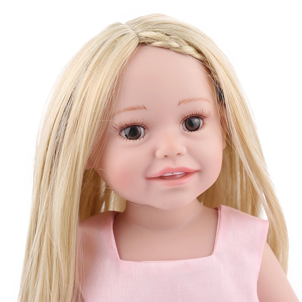 45cm full Vinyl newborn Doll Silicone Baby model dolls Pincess American doll kids birthday presents bonecas | Игрушки и хобби