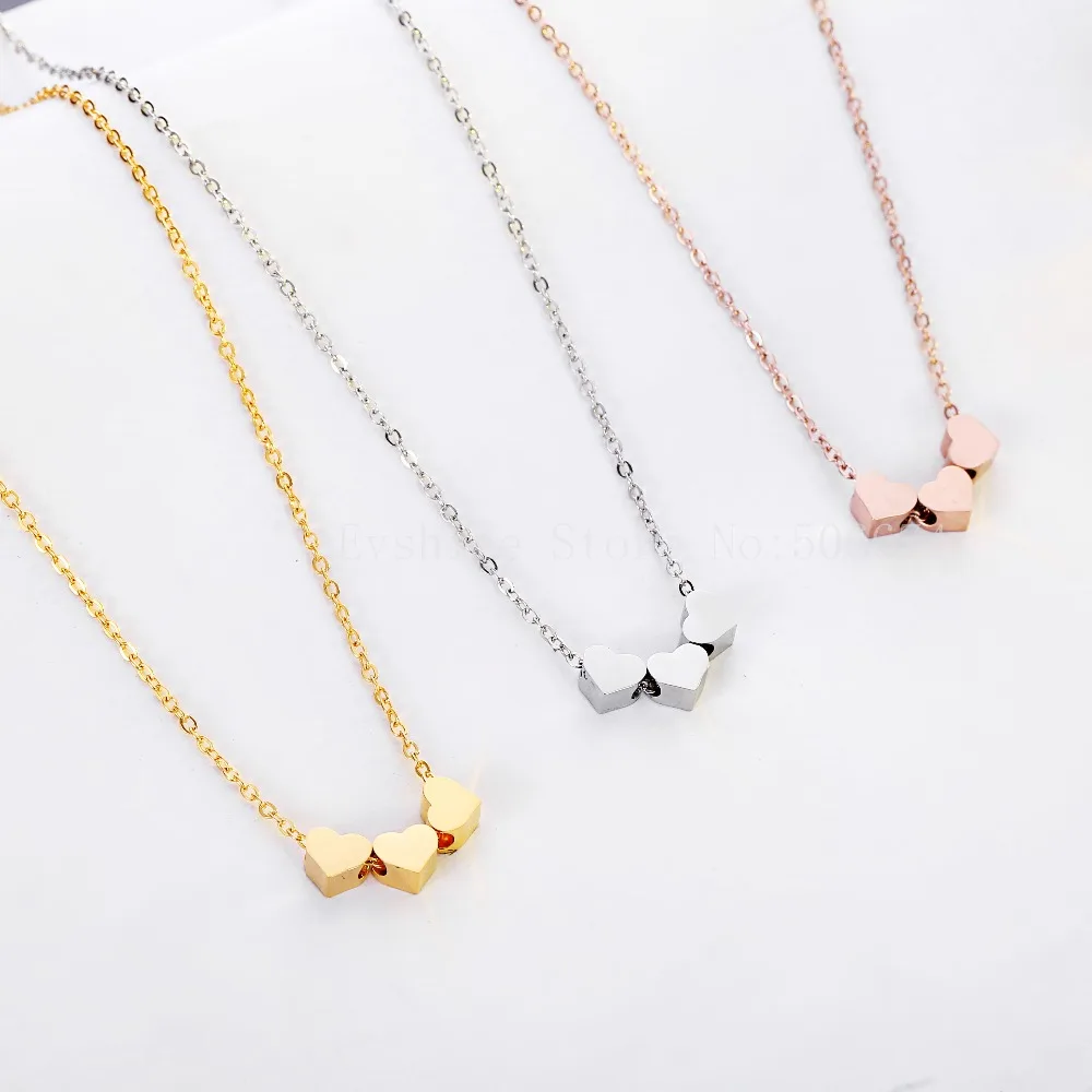 2017 Модные украшения колье три сердце любовь Ожерелья для мужчин Bijoux Femme