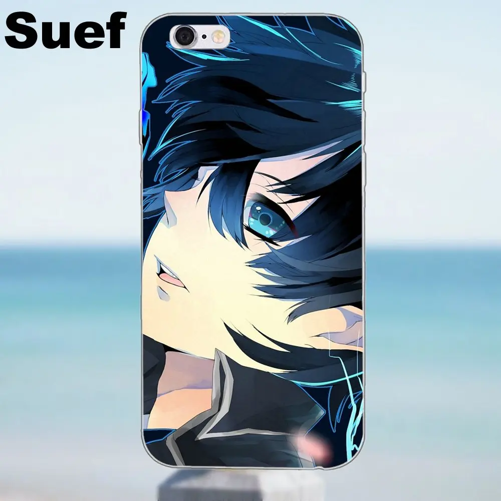 Suef мягкий чехол с принтом Ao No Exorcist для iPhone X 4 4S 5 5S 5C SE 6 6S 7 8 Plus Galaxy J1 J3 J5 J7 A3 A5 2016 2017|galaxy