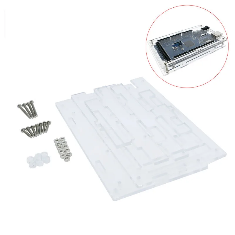 Прозрачный глянцевый акриловый корпус совместимый для arduino Mega 2560 R3 чехол