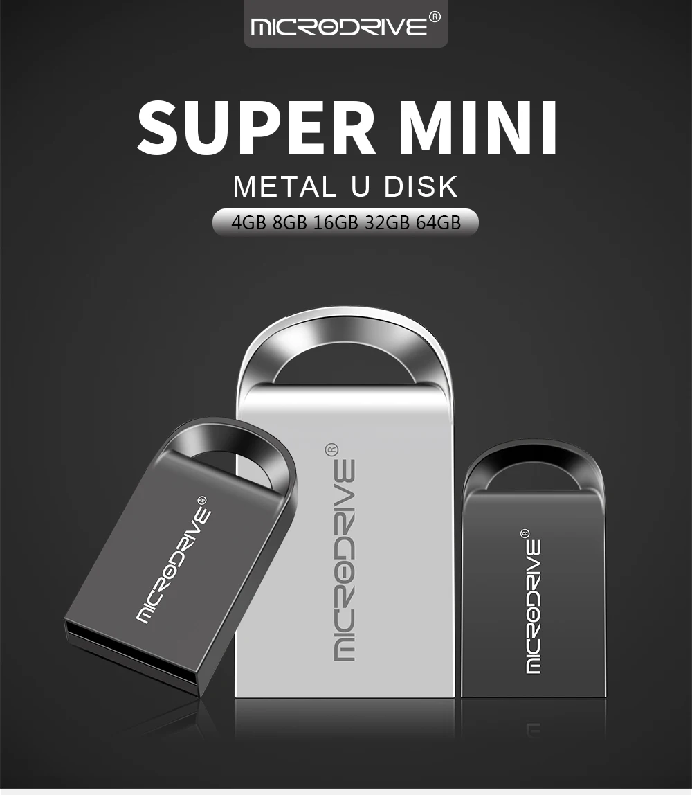 Супер мини металлический usb флеш-накопитель 64 ГБ 32 ГБ 16 ГБ 8 ГБ 4 ГБ флеш-накопитель портативный 128 Гб карта памяти Флешка для хранения флэш-диск