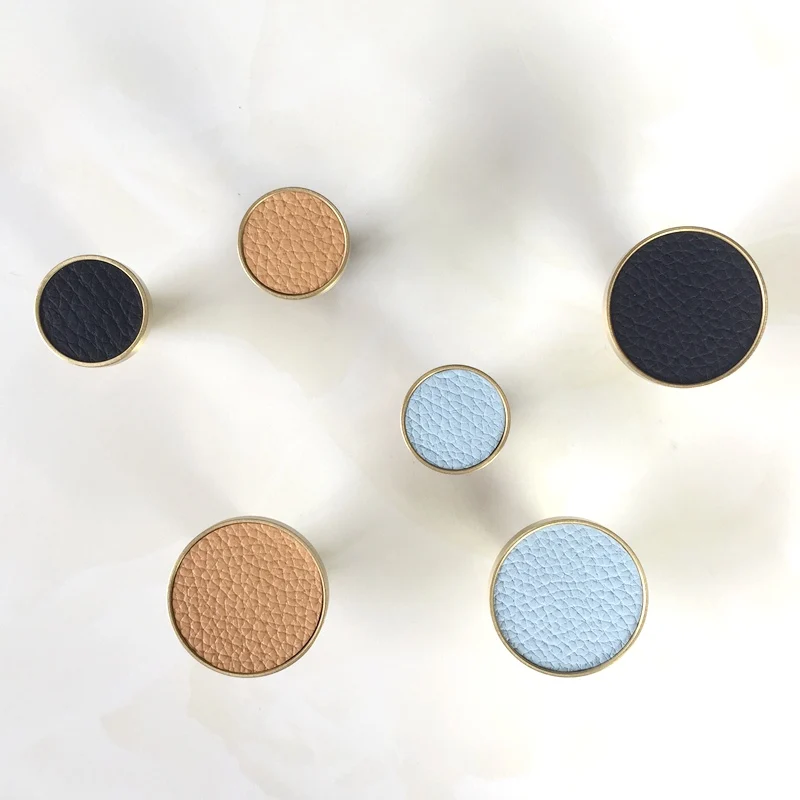 Круглый латунный декоративный кухонный шкаф ручки для выдвижных ящиков и тянет