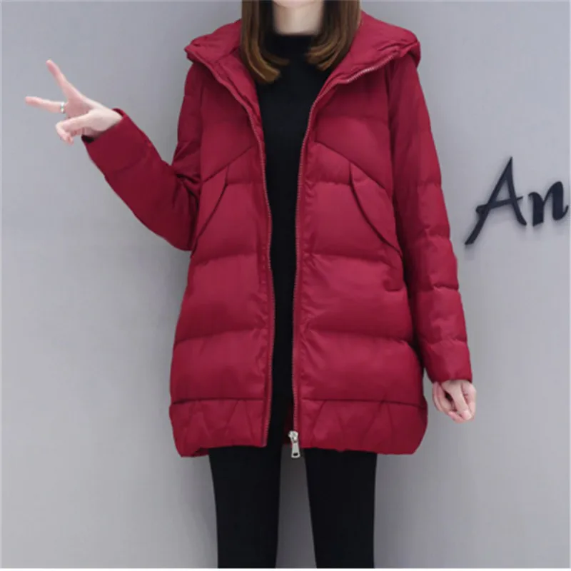 2018 New Fashion Winter jackets and coat Down Jacket Hooded Cotton Fur Collar Women Warm Outwear Plus Size | Женская одежда