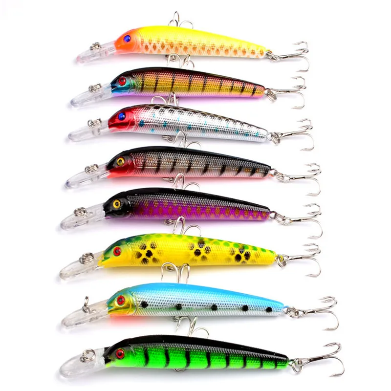 10 см 7 г красочные гольян рыбалка приманки ABS Crankbait Жесткий воблеры пластик