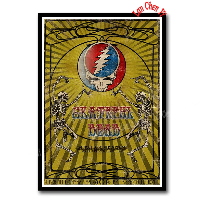 The Grateful Dead рок-музыка с покрытием бумажные плакаты настенные стикеры домашний Декор постер для бара/кафе 42*30 см