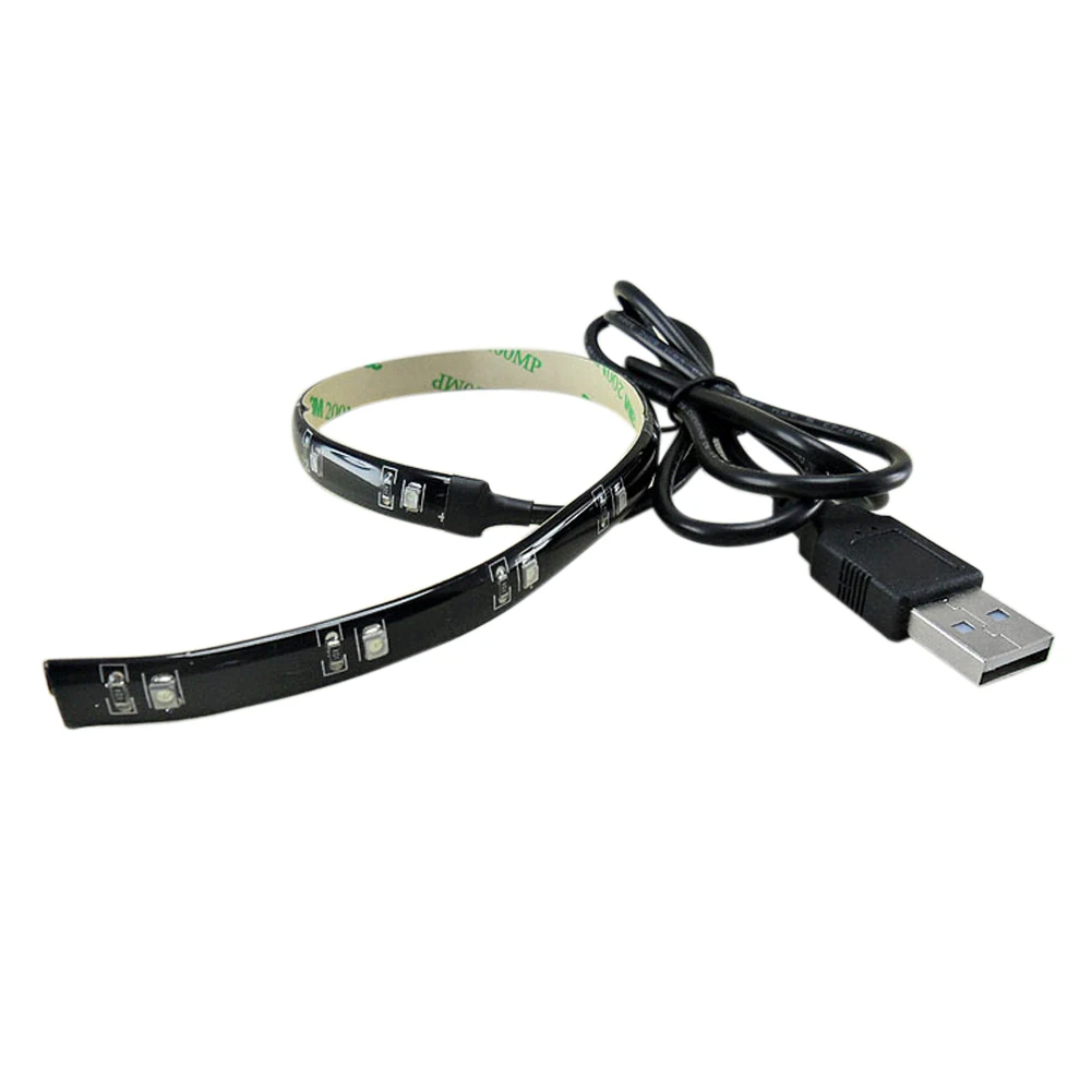 Светодиодная лента с USB 3528 SMD 5 В подсветка для телевизора HD 12 светодиодов Плоский