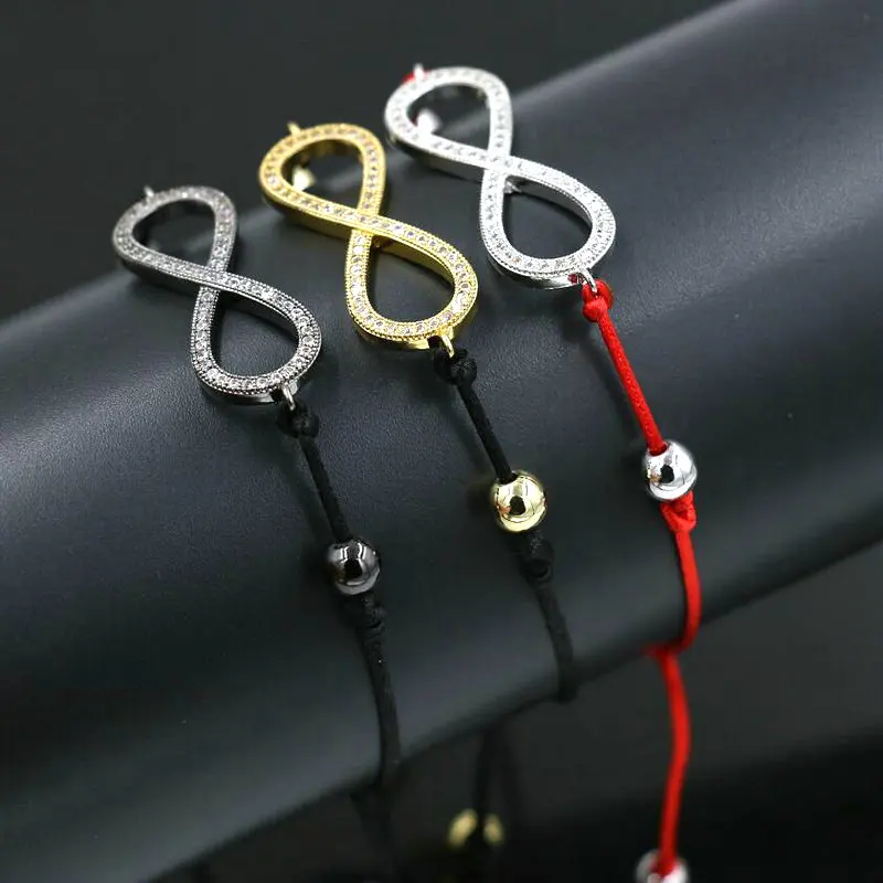 BPPCCR уникальная установка микро паве цифровая 8 чакра бесконечность браслеты