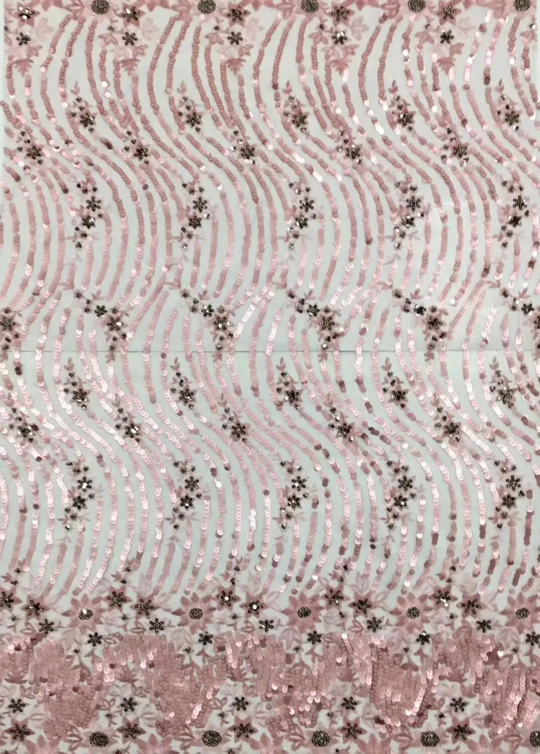 Высококачественная нигерийская кружевная ткань с блестками 2019 французская