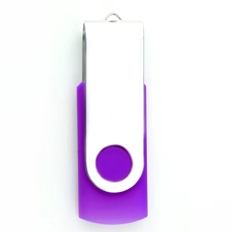 Фиолетовый Металлический поворотный USB флеш-накопитель, модный 10 цветов, флеш-накопитель, высокоскоростная USB флешка, флеш-накопитель, 64 ГБ, 32 ГБ, 16 ГБ, 8 ГБ, 4 Гб, 2 Гб - Цвет: Фиолетовый