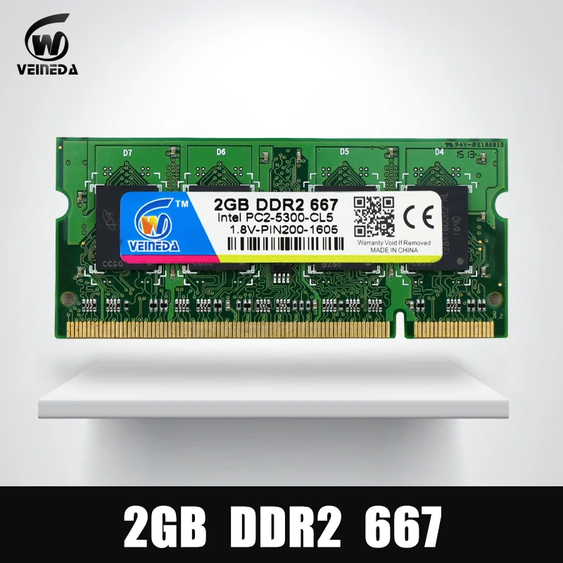 VEINEDA оперативная память ddr2 2 ГБ для Intel AMD совместимая память ddr 2 ГБ 800 667 533