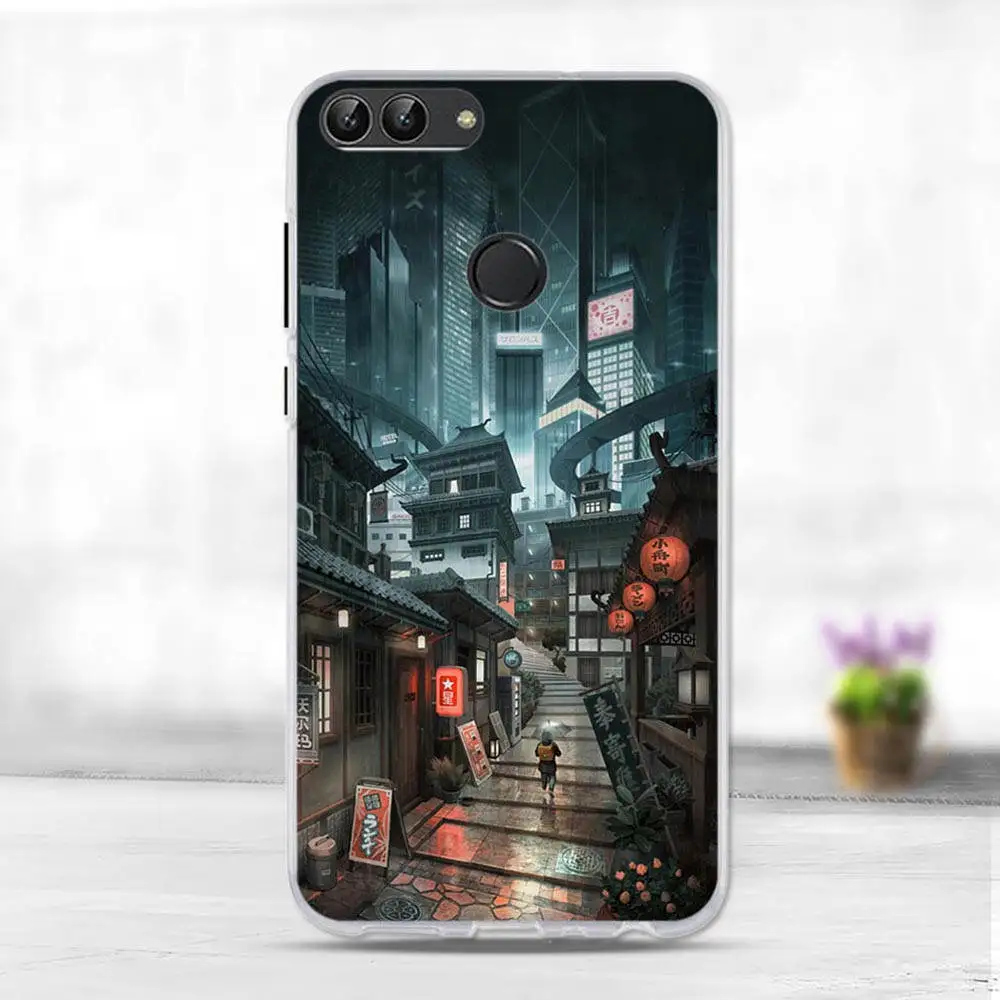 15 Чехол для huawei P Smart, милый чехол, Enjoy 7 S, силиконовый мягкий ТПУ чехол для телефона, чехол для huawei P Smart FIG-LX1, чехол - Цвет: 15