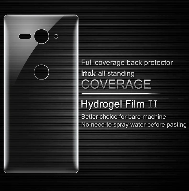 back screen Для sony Xperia XZ2 компактный Экран защитная пленка IMAK спереди и длинное сзади полный охват гидрогель II Защитная пленка для XZ2 компактный не Стекло - Цвет: back screen