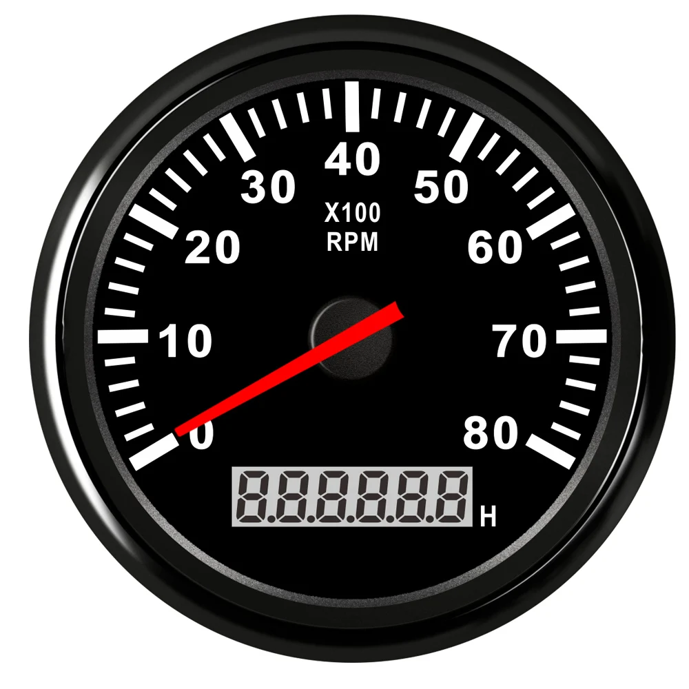Автомобилей лодка тахометра морской тахогенератора метр LCD Hourmeter 4000 6000 8000 RPM для BWM