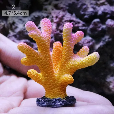 Коралловые искусственные украшения из кораллов красочные Подводные аквариумные украшения из смолы кораллы украшения аквариума аксессуары для аквариума - Цвет: 2