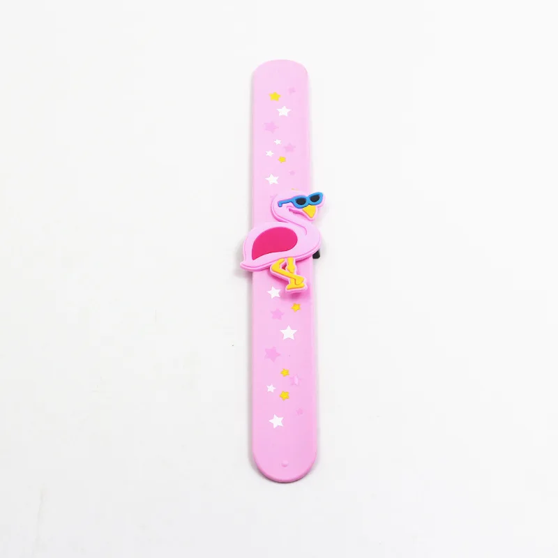 Flamingo pink Новые Вечерние детские резиновые браслеты в виде единорога, украшения для дня рождения, Детские вечерние украшения в виде радуги и единорога - Цвет: Flamingo pink