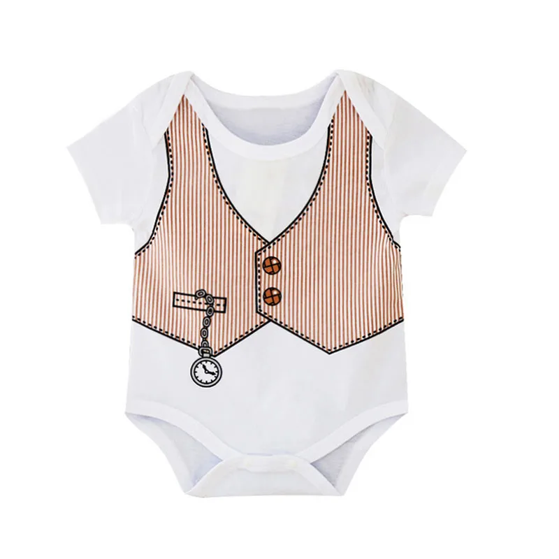 2017 Baby Boy Romper Summer Necktie Infant Gentleman Toddler Kid's Causal Jumpsuits Newborn Rompers Costume Clothing |