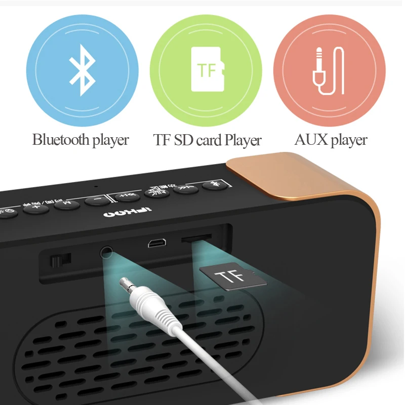 TOPROAD Bluetooth динамик беспроводной стерео алюминиевый Parlante портативный FM радио Altavoz