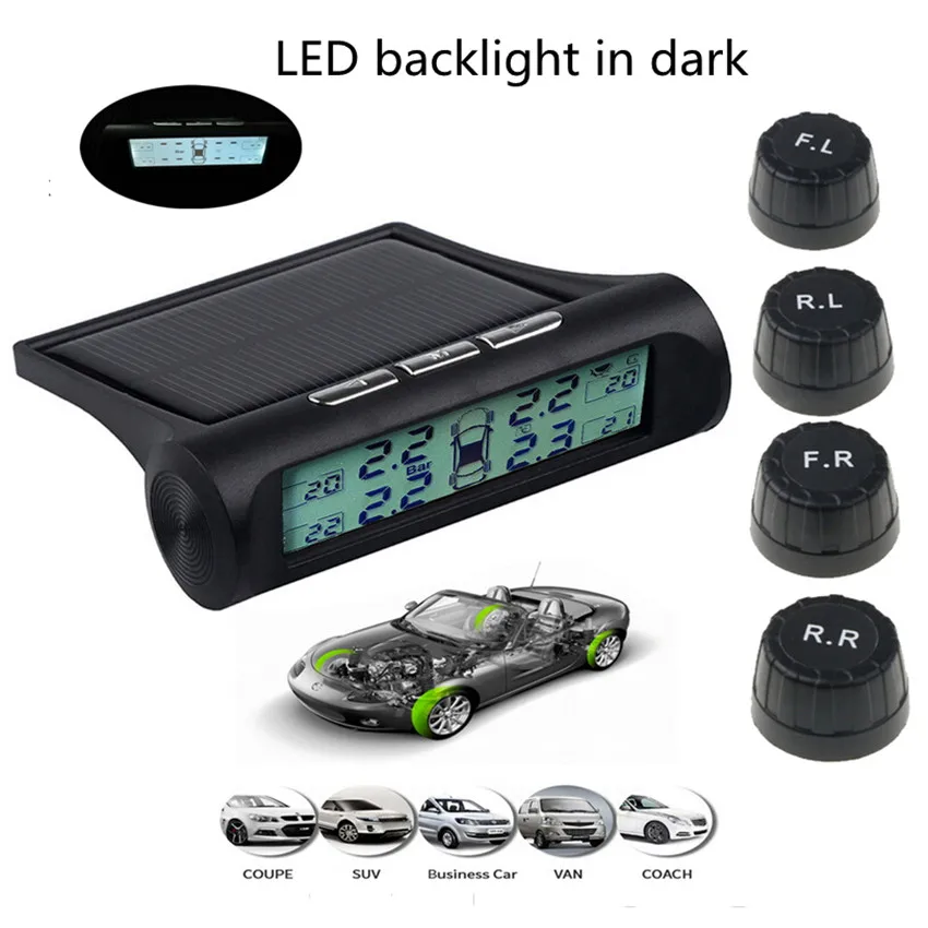 Система контроля давления в шинах TPMS СВЕТОДИОДНЫЙ монитор цифровой дисплей