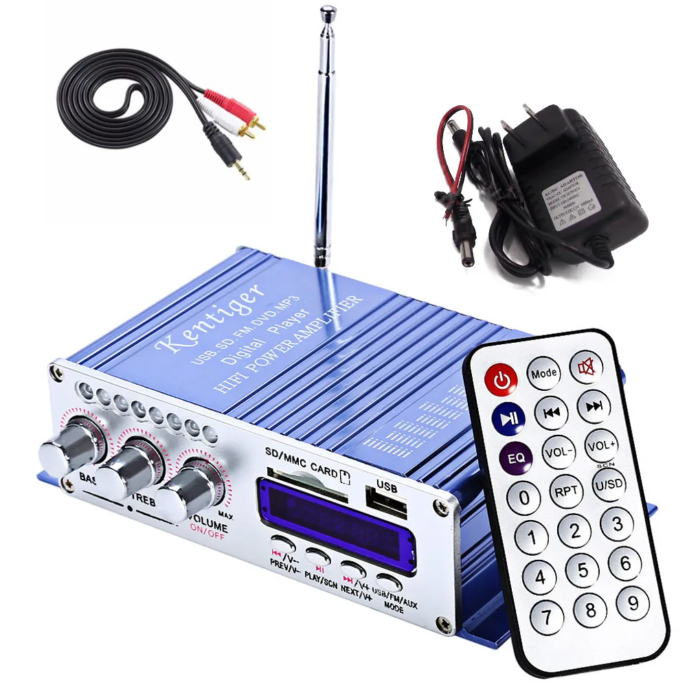 MP3 Динамик светодио дный Hi Fi 2 канальный цифровой Дисплей Мощность плеер для Авто