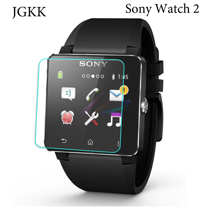 JGKK 2 шт./лот Премиум Закаленное стекло Flim Защита экрана для Sony SmartWatch SW2 Смарт часы