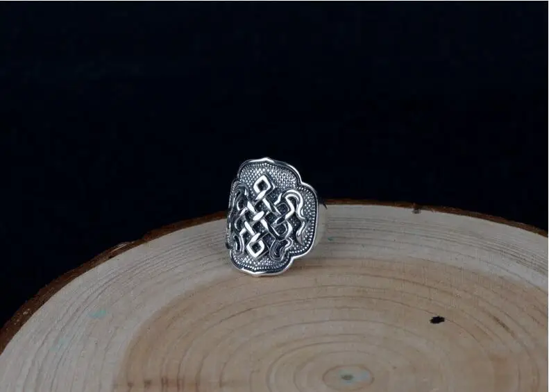 Lengkea jewery 100% Real 925 sterling silver ring Vintage lucky knots men jewelry charm trinket boyfriend Gifts | Украшения и