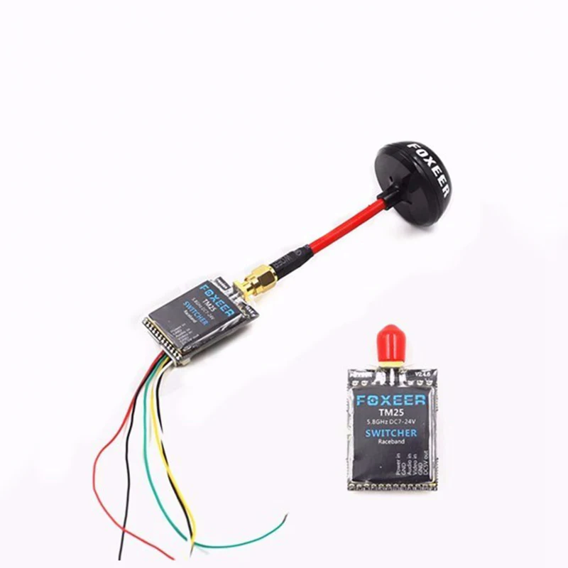 

FOXEER TM25 5.8G 40CH 25/200/600mW Adjustable Video Transmitter Switcher for RC FPV Multicopter Drone