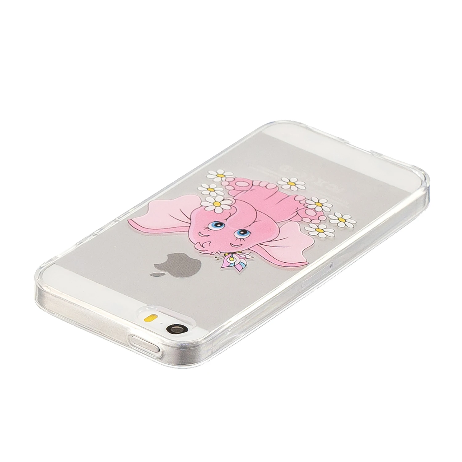 Для iPhone 5 S чехлы 5S se Цветы Силиконовые животные 3D узор милый Единорог ТПУ чехол