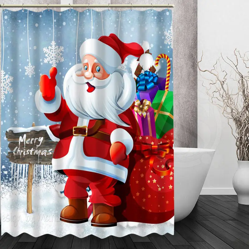 Модная дизайнерская занавеска для душа с надписью Merry Christmas водонепроницаемая