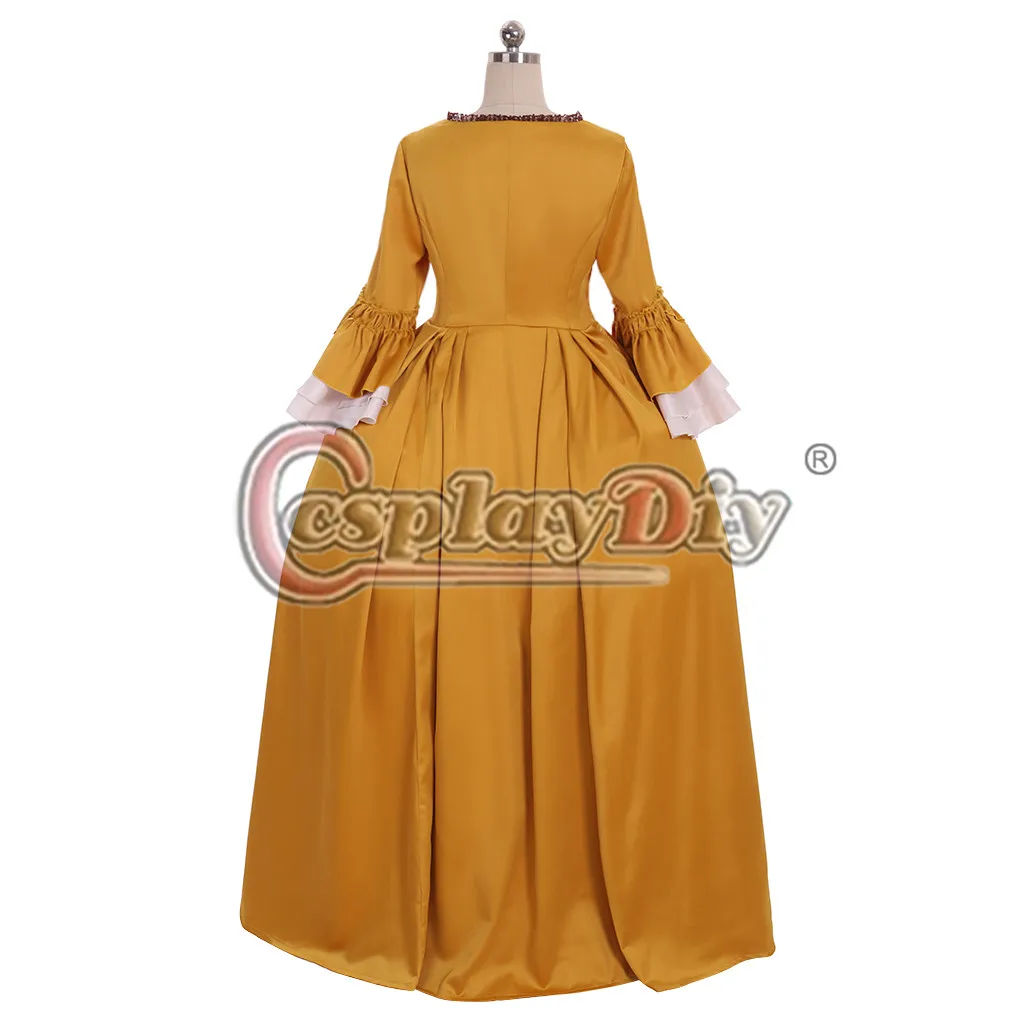 Cosplaydiy индивидуальный заказ Outlander Клэр Рэндалл желтый рококо бальное платье Marie Antoinette Принцесса Королева вечерние платья L320