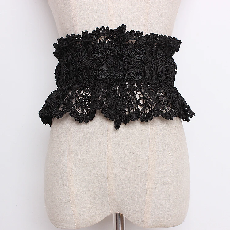 Женский кружевной пояс винтажный эластичный широкий R1207 | Аксессуары для одежды