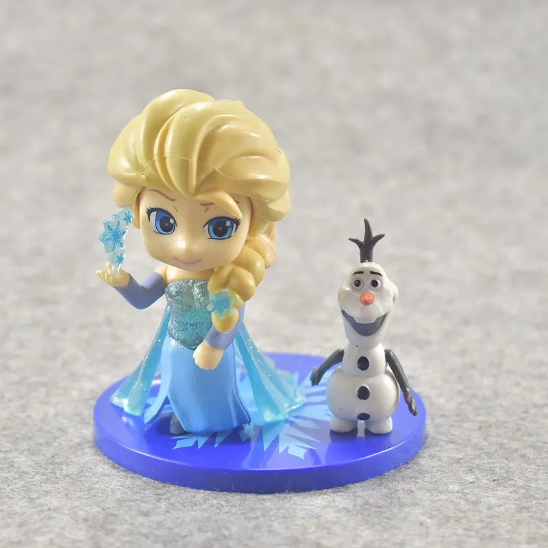 Disney Frozen 3 компллот 5 9 см милый Q Veresion Принцесса Эльза И Олаф фигурки ПВХ аниме