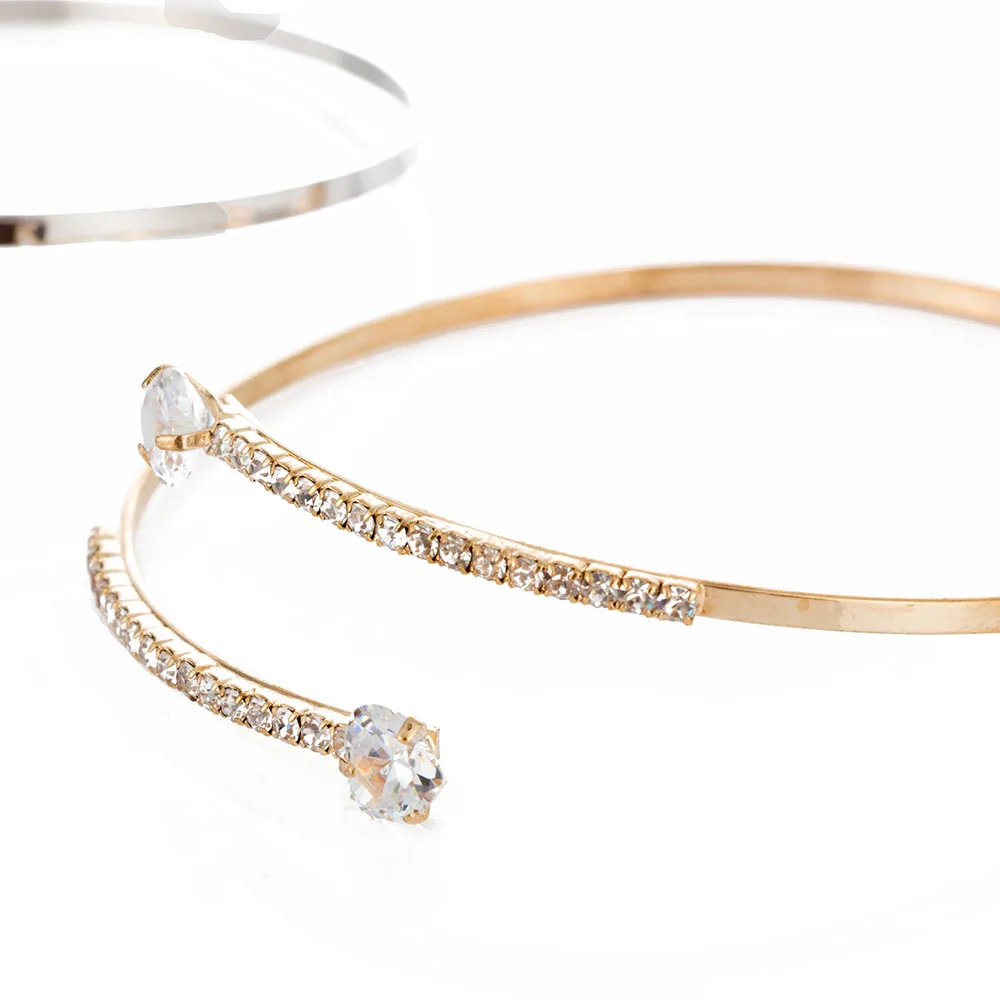 1 шт. Двойное Сердце Циркон Кристалл Стразы Золотые/серебряные цвета корейский