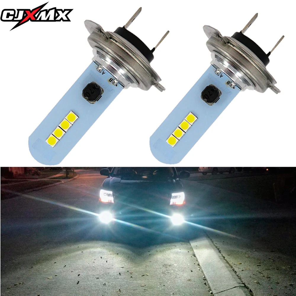 CJXMX 2 шт. H7 светодиодный H8 H11 9005/HB3 9006/HB4 противотуманный фонарь 6000 К белый 3030SMD супер