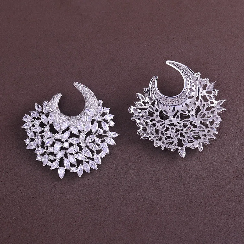 Серьги Лучшая Новая форма цветка и кубический циркон серьги-гвоздики для женщин