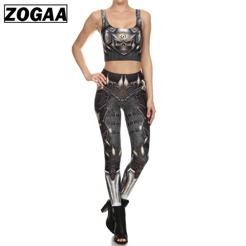 Женские леггинсы с принтом варварский череп ZOGAA черные лето 2019 | Женская одежда